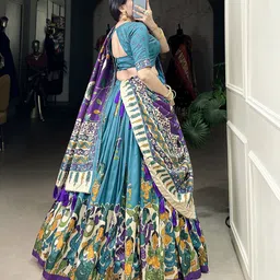 Aika Printed Ready to Wear Lehenga & Unstitched Blouse With Dupatta image 2