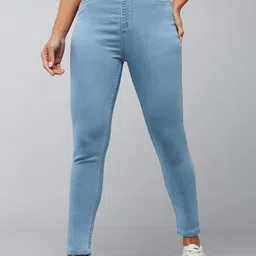 DOLCE CRUDO Women Skinny Fit High-Rise Highly Distressed Heavy Fade Stretchable Jeans-picture-22