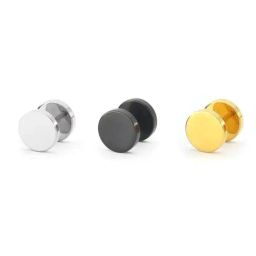 OOMPH Combo of 3 Pairs of Stainless Steel Dumb Bell Stud Earrings For Men image 4