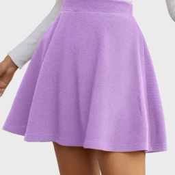 BUYNEWTREND Purple Skater Skirt-image-92