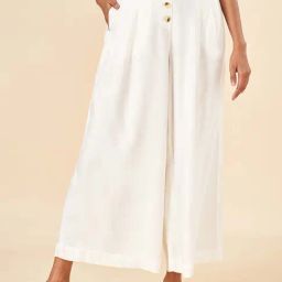 Akkriti by Pantaloons White Mid Rise Palazzos-picture-31