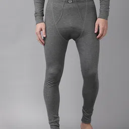 Van Heusen Men Grey Solid Warmtech Extra Warm Thermal Bottom-picture-8