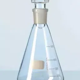 Rasayan 500ml Flasks Conical, Stoppered Graduated 20306 image 1