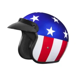 Studds Multicolor Large (580 mm) Open Face Helmet, Jetstar Classic D1 Decor Captain America-image-4