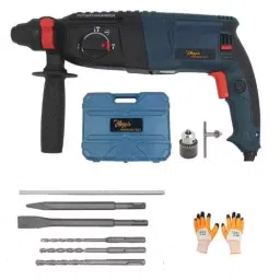 Hillgrove HGCM479M2 1200 W 26 mm Multi-Purpose Electric Rotary Hammer Drilling Machine Combo HGCM849-45