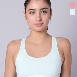 Sillysally Pack of 2 Full Coverage Racerback Super Support Bra All Day Comfort-26