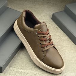 Egoss Men Leather Lightweight Sneakers-image-57