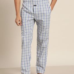 Hancock Men White & Black Checked Lounge Pants-image-69
