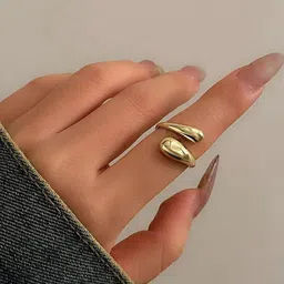 Jewels Galaxy Gold-Plated Adjustable Finger Ring-image-63