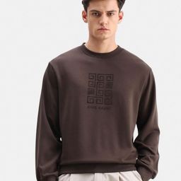 RARE RABBIT Men Rexot Brand Logo Embroidered Round Neck Pullover Sweatshirt-picture-35