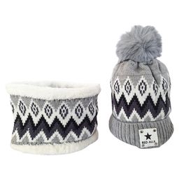 SYGA Mom's Velvet Neck Scarf & Beanie Hat Circumference 54 cm Grey-image-26