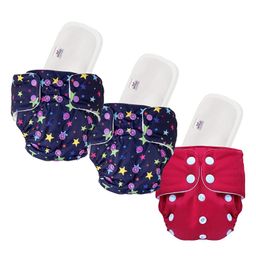 Mylo Baby Freesize Adjustable Cloth Diapers with 3 Free Insert Oeko Tex Certified Pack of 3 - Red  Twinkle Print Multicolour-21