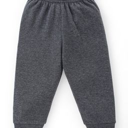 Babyhug Full Length Solid Thermal Pajama - Dark Grey-image-110