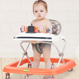 Baybee Clafy Baby Walker for Kids, Folding Walker with 3 Height Adjustable, Cushion Seat, Removable Tray, Activity Kids Walker with Musical Toy Bar  (Pink)-14