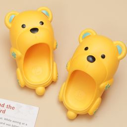Yellow Bee Bear Designed Flip Flops - Yellow-image-6