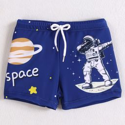 Mark & Mia Swimming Trunks with Space Theme Print - Navy Blue-image-23