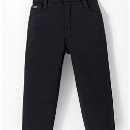 Noddy Cotton Lycra Solid Trousers - Black-image-39