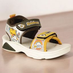 Lil Lollipop Baby Tiger Designed Velcro Closure Sandals - Green-image-27