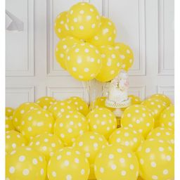 Funcart Yellow Polka Dot Balloons - Pack of 50-image-78