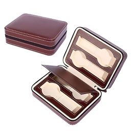 COZY VIBES Portable Zippered Watch Travel Case Holder 4 Compartments Watches Interior Storage Organizer Watch Collection Travel Bag- PACK OF 1- COLOR MAY VARY-picture-10