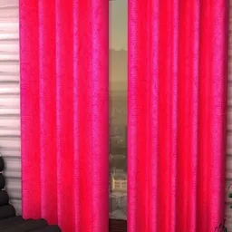 BELLA TRUE Pink 2 Pieces Ripple Fold Window Curtains-image-89