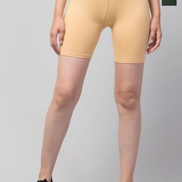 CKARFE Women Pack Of 2 Skinny Fit Mid Rise Cycling Sports Shorts-image-95