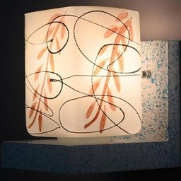 SOMIL Brown Glass Cylinder Printed Wall Lamps-image-88