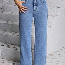 DressBerry Women Comfort Straight Fit Mid-Rise Stretchable Jeans-image-95