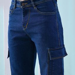 SZN Men Classic Relaxed Fit Mid-Rise Stretchable Jeans-picture-8