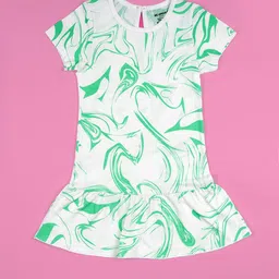 BE AWARA Print Fit & Flare Dress-image-86