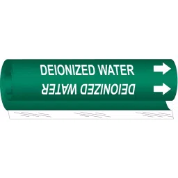 BRADY Plastic Pipe Marker Deionized Water Green and White 5 x 8 x 0.006 inch, 24VC37-image-70