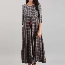 Aurelia Grey Plaid Pattern Jumpsuit-image-37
