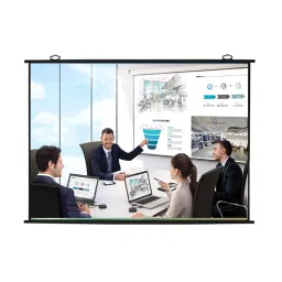 Sii Universal MAP Type Projector Screen Supporting with Full HD Picture Quality 3.05 x 2.44 m (10x8 Ft) ) image 3