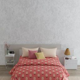 Mytrident Pink Cotton 120 Queen Bed Sheet With 2 Pillow Covers-image-34
