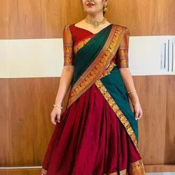 LADY SHOPI Women Ready to Wear Lehenga & Blouse With Dupatta-image-72