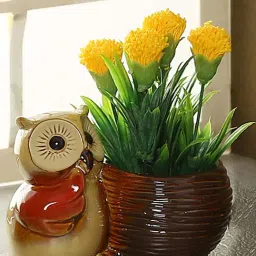 Aapno Rajasthan Brown Ceramic Vase - Set of 1-image-79
