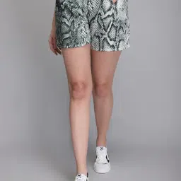 Aditi Wasan Green Printed Shorts-picture-13