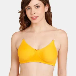 Rosaline by Zivame Yellow Non Wired Non Padded T-Shirt Bra-image-17