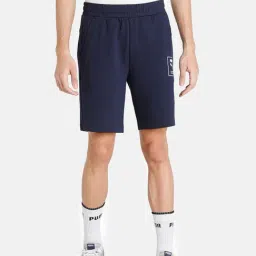 Puma Blue Cotton Slim Fit Printed Shorts-picture-25