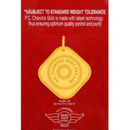 P.C. Chandra Jewellers 24k (999) 1gm Yellow Gold House Coin Pendant-image-89