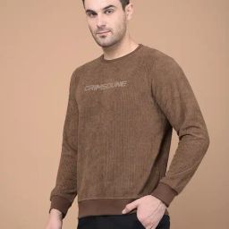 Crimsoune Club Brown Regular Fit Logo Printed Sweatshirt-image-21