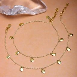 Dugran By Dugristyle Golden Adjustable Anklet - Set of 2-image-57