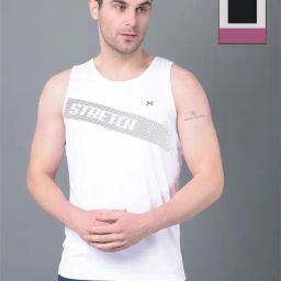 Force NXT Bright White & Jet Black Regular Fit Printed Gym Vest - Pack Of 2-image-48