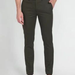 Arrow Green Slim Fit Trousers-image-42