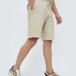 Fame Forever By Lifestyle Beige Regular Fit Printed Shorts-image-72