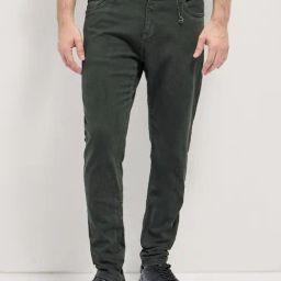 The Bear House Green Cotton Skinny Fit Solid Jeans-image-19