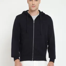 Guess Blue Regular Fit Solid Sweatshirt-image-95