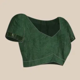 Geroo Jaipur Green Printed Saree With Unstitched Blouse image 3