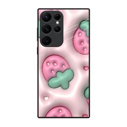 QRIOH Loveberry Bliss Glass Printed Samsung Galaxy S22 Ultra Back Case Mobile Accessories-image-21