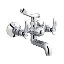 Rocio Royal Silver Brass Wall Mixer Tel With Crutch-image-90